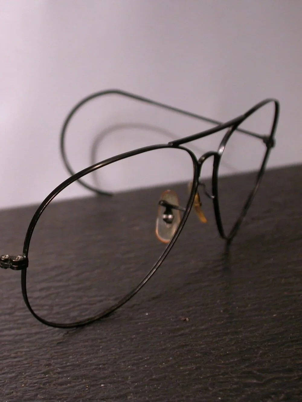 Vintage Ray Ban Black Rat Tail Aviator Shades Sunglasses USA FRAME ONLY